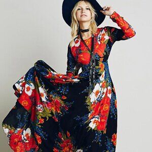 Free People First Kiss Floral Maxi Dress - Size L/G - New